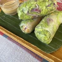 Rice paper fresh rolls  at Two Little Birds in Luang Prabang