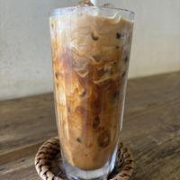 Coconut coffee  at Two Little Birds in Luang Prabang