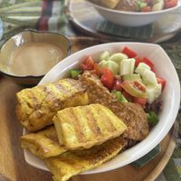 Tofu satay bowl  at Two Little Birds in Luang Prabang
