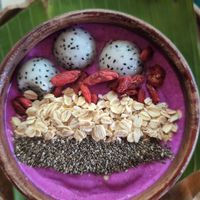 Berry smoothy at Two Little Birds in Luang Prabang