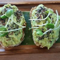 Avocado toast at Two Little Birds in Luang Prabang
