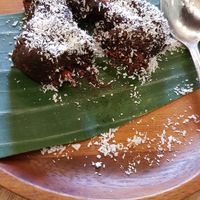 Raw vegan brownie at Two Little Birds in Luang Prabang