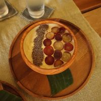 Golden bowl at Two Little Birds in Luang Prabang