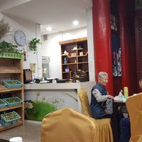 Inside the small restaurant at Daxingshan Temple Vegetarian in Xian