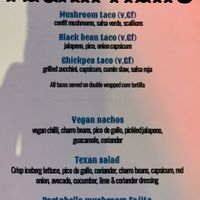 Vegan menu (December 2019) at El Camino Cantina in The Rocks
