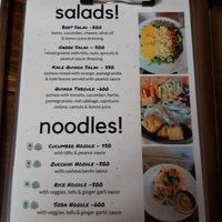 Menu at Annamaya in Lalitpur