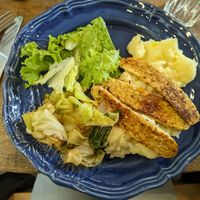 Tempeh dish of the day at Mela Canela in Sintra