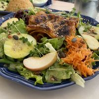 Vegan lasagna with a salad side. Very filling!   at Mela Canela in Sintra