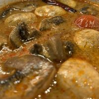 Tom Yum mushroom soup   at Nadon Thai in Durham