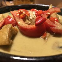Green curry  at Nadon Thai in Durham