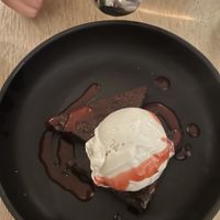 brownie for dessert   at Bloom Sushi in Montreal