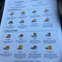 Menu at Bloom Sushi in Montreal