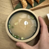 Miso soup   at Bloom Sushi in Montreal
