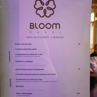 4 course menu at Bloom Sushi in Montreal
