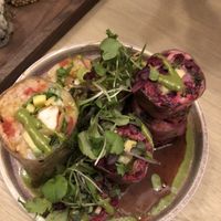 Moulin rouge and shrimpy  at Bloom Sushi in Montreal