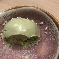 Matcha ice cream at Bloom Sushi in Montreal