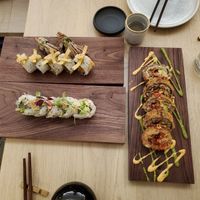 Enoki, La Fiesta, Namaste, and Kill Bill (far right) at Bloom Sushi in Montreal