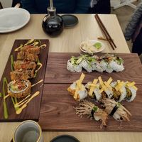 (Left) Kill Bill, (top to bottom) Namaste, La Fiesta, Enoki at Bloom Sushi in Montreal