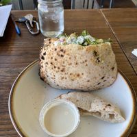Came in for the vegan veggie sandwich but this location no longer has it. The cauliflower pita was really good!  at Lodge Bread in Los Angeles