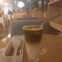 Flat white coffee with soymilk. at Real Food 真食 - Yishun in North Singapore
