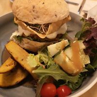 Veggie Bhaji burger $13.80 at Real Food 真食 - Yishun in North Singapore