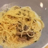 Mushroom soy carbonara $13.80 at Real Food 真食 - Yishun in North Singapore