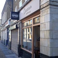 Outside at Cinnamon Coffee Shop in London