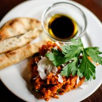 Bulgur w/ sundried tomatoes and chickpeas at Sub Scene in Oslo