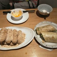 Pumpkin oat sticks & burrito. at Duǒ Duǒ Kāi 朵朵开素食 - Houzaimen in Jinan