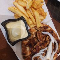 vegan soy gyros at Ovàl in Thessaloniki