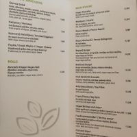 Vegan menu at Ovàl in Thessaloniki