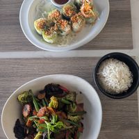 Veggies and spring rolls at Eathai in Rabat