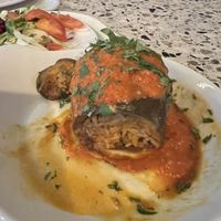 Rice Stuffed aubergine with tomato sauce  at Zaytoon - Temple Bar in Dublin