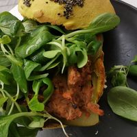 Jackfruit mollete at Malcafe in Conil De La Frontera