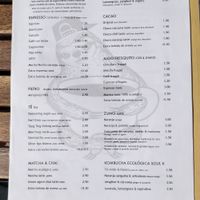 Menu at Malcafe in Conil De La Frontera