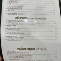 Menu (All Vegetarian items are Vegan) at Pho Fusion in San Diego