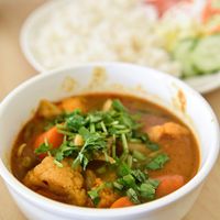 Veggie Curry with rice at Pho Fusion in San Diego