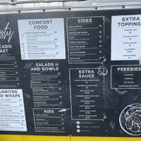 Menu updated November 2021 at Toasty in Bend