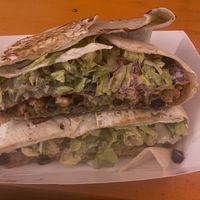 Delicious vegan BBQ chicken crunch wrap  at Toasty in Bend