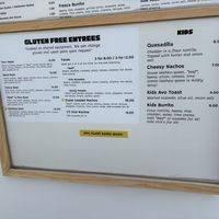 Bottom of foot truck menu   at Toasty in Bend