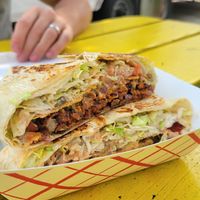 Pizza crunchwrap at Toasty in Bend