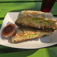 Nacho Crunchwrap with habenaro sauce at Toasty in Bend