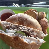 Coconut burger with cucumbers   at Coco Loco in Anda