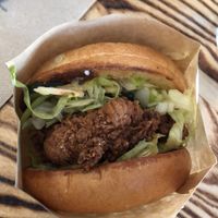 Crispy chicken burger at BeetBox in Vancouver