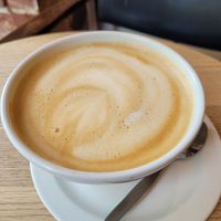 Latte with oat milk at Kaffebrenneriet in Fredrikstad