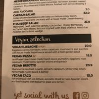 Vegan selection at Trax in Melbourne