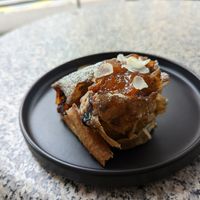 Apricot almond strudel at Poushe in Zurich