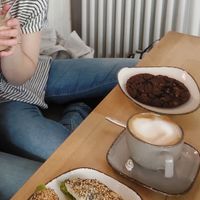 Good coffee with a cookie and e bagel. at Café Wertvoll in Marburg