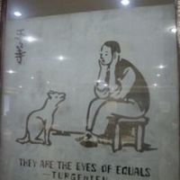 Image on the wall of the restaurant. at Xiang Ji Shi Jie in Harbin