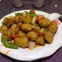 Sweet 'n sour 'pork' at Xiang Ji Shi Jie in Harbin